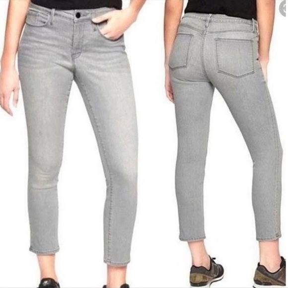 Athleta Denim - Athleta gray sculptek slimming cropped skinny jeans size 0